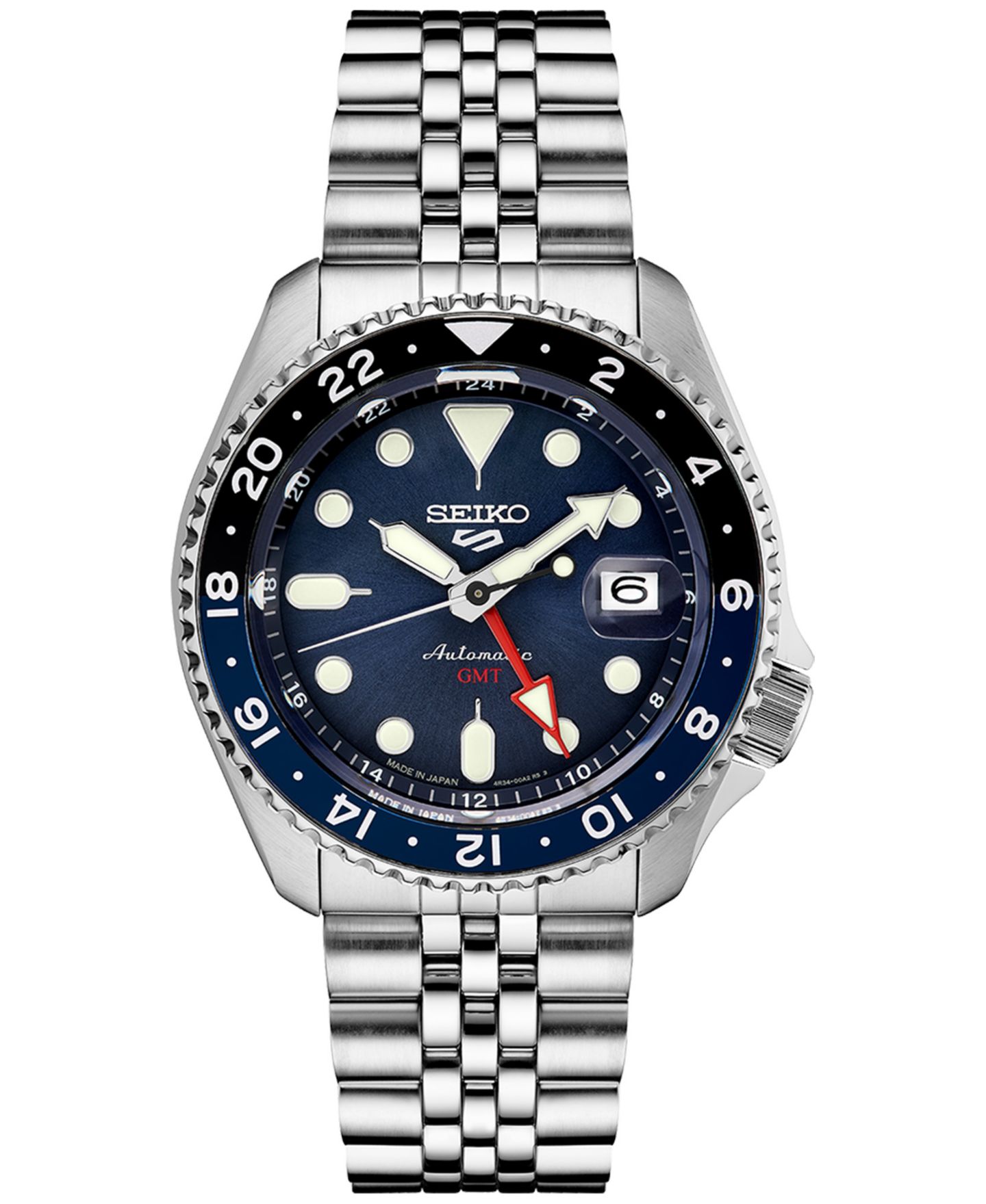 Мужские часы Seiko Automatic 5 Sports Stainless Steel Bracelet Watch 43mm — фото 1