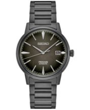 Seiko black on sale steel watch