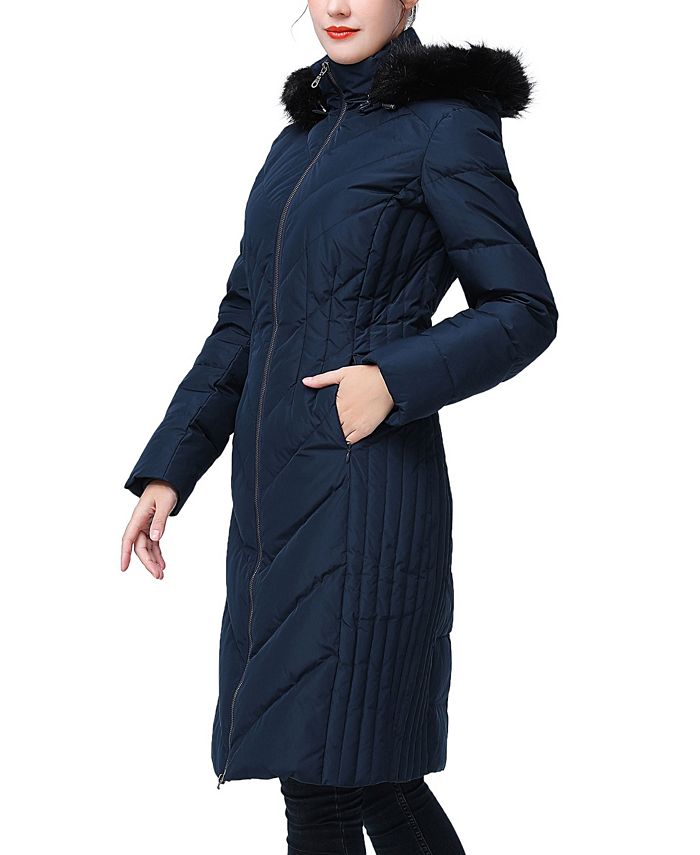 kimi + kai Women's Ino Water-Resistant Shell Hooded Long Down Coat - Macy's