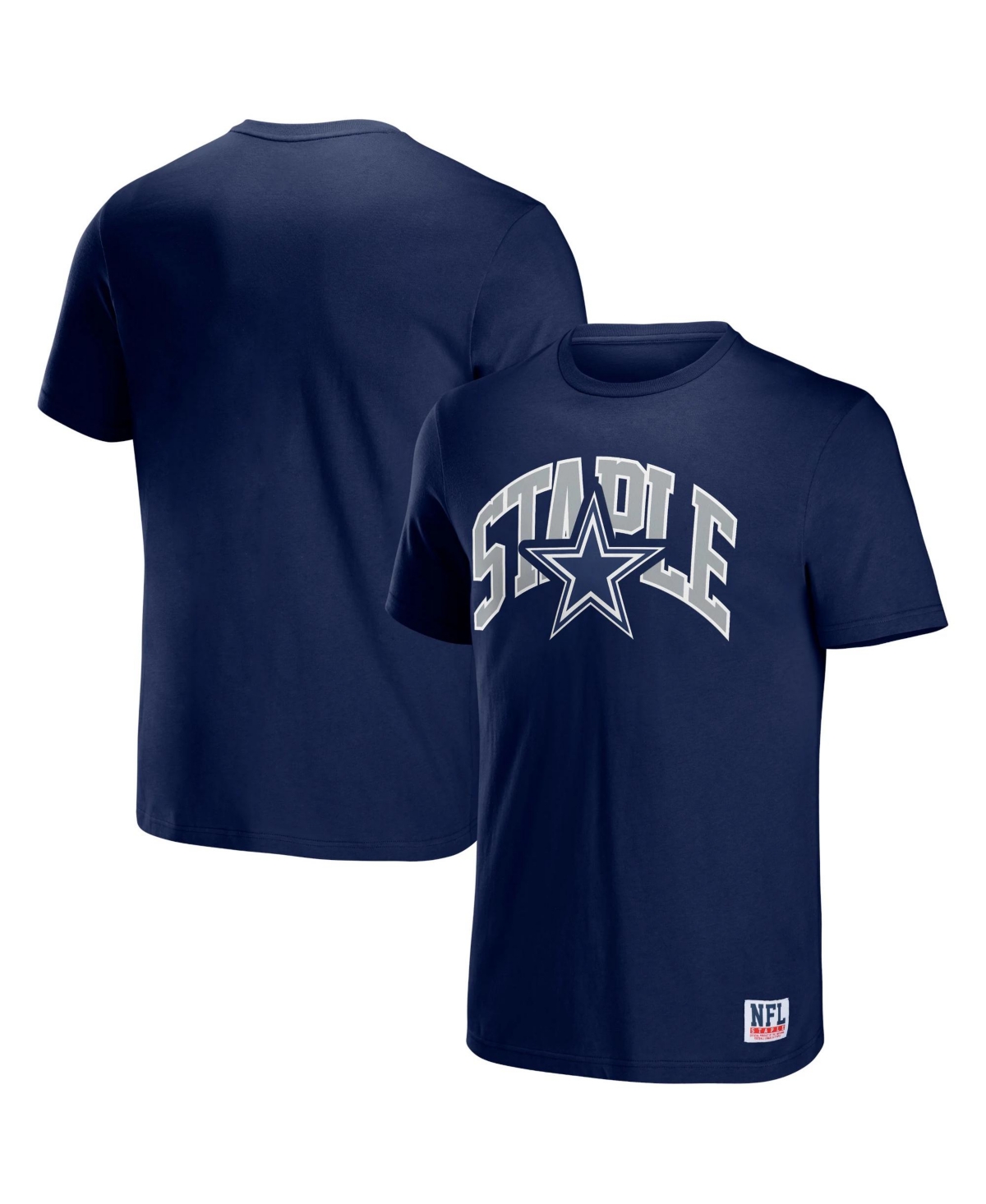 Nfl Properties Men's Nfl X Staple Navy Dallas Cowboys Lockup Logo Short Sleeve T-shirt
