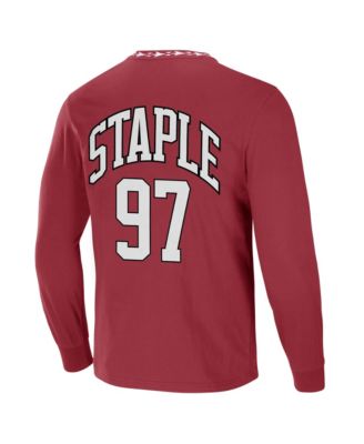 Men's NFL X Staple Red Arizona Cardinals Core Long Sleeve Jersey Style T-shirt