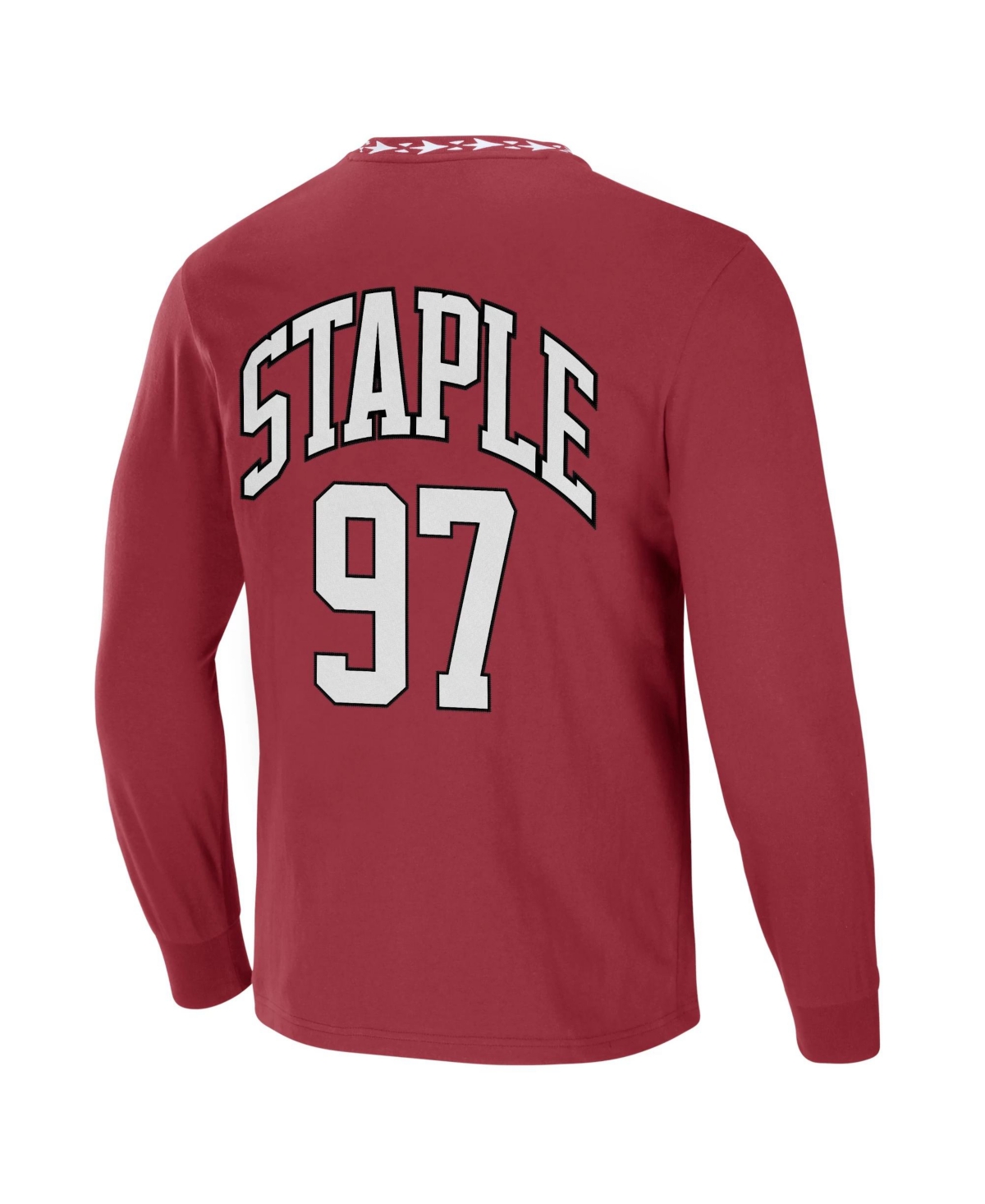 Shop Nfl Properties Men's Nfl X Staple Red Arizona Cardinals Core Long Sleeve Jersey Style T-shirt