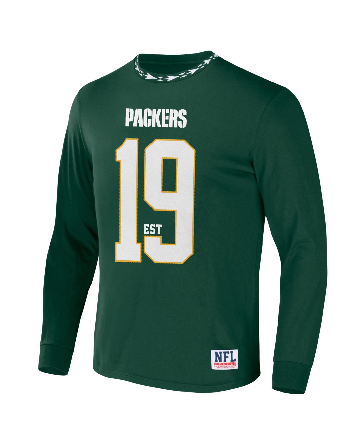 Мужская футболка NFL Properties NFL X Staple Hunter Green Green Bay Packers Core Long Sleeve Jersey Style — фото 3