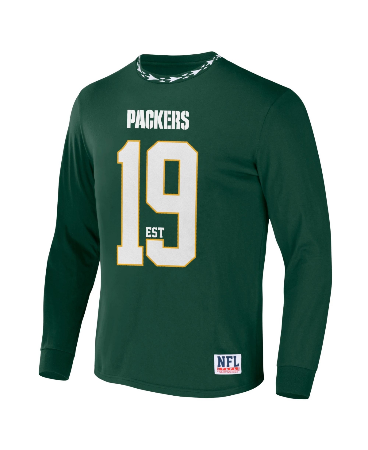 Shop Nfl Properties Men's Nfl X Staple Hunter Green Green Bay Packers Core Long Sleeve Jersey Style T-shirt