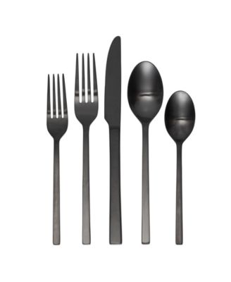 Allay Midnight 20 Piece Everyday Flatware Set, Service For 4