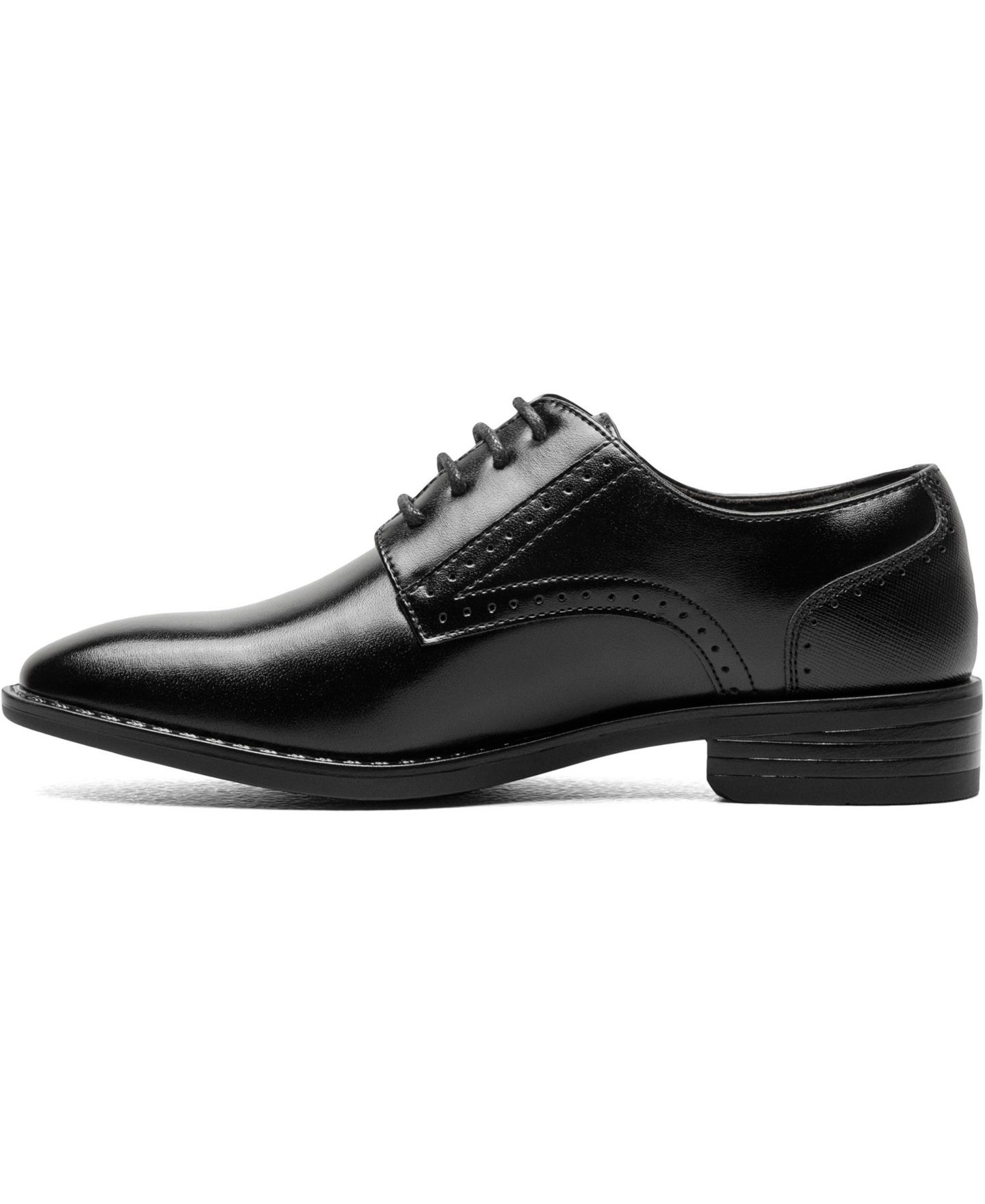 Туфли Stacy Adams Kalvin Jr. Plain Toe Oxford Shoes для мальчиков, цвет: Чёрный — фото 3