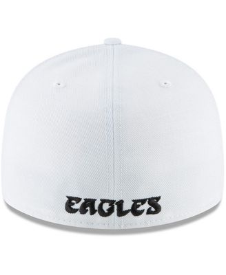 Men's White Philadelphia Eagles Throwback Logo Omaha Low Profile 59FIFTY Fitted Hat