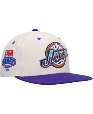 Men's Mitchell & Ness Cream, Purple Utah Jazz NBA Draft Hardwood