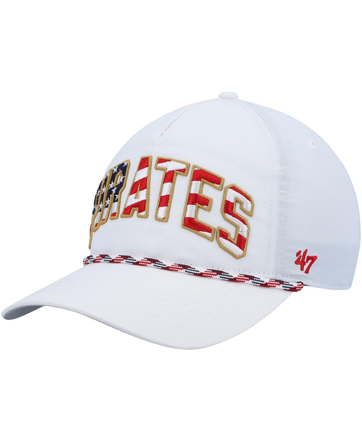47 Brand Men's '47 White Pittsburgh Pirates Flag Flutter Hitch Snapback Hat