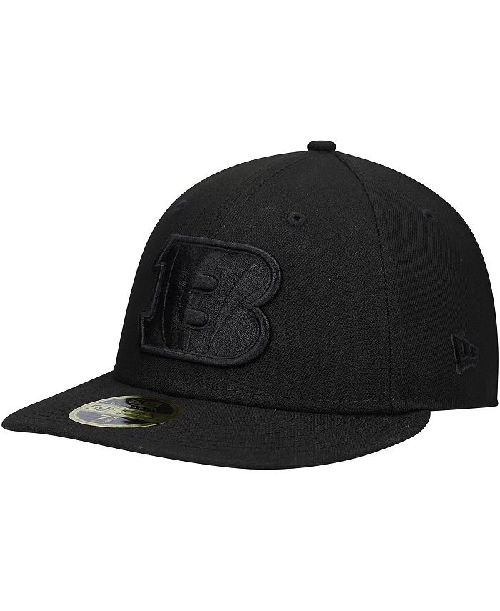New Era Men's Black Cincinnati Bengals Black on Black Low Profile
