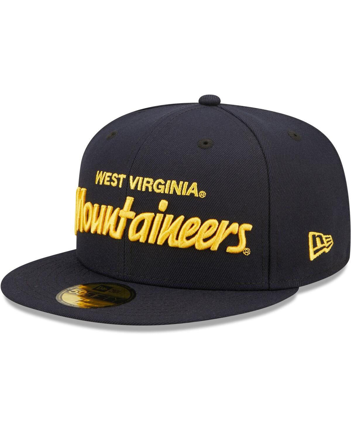 New Era Navy West Virginia Mountaineers Griswold 59fifty Fitted Hat In Navy
