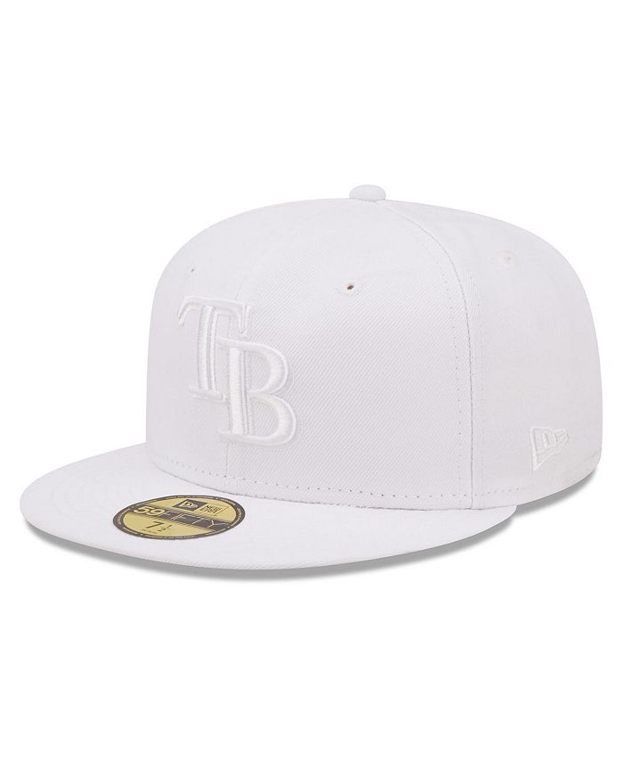 New Era Men's Tampa Bay Rays White on White 59FIFTY Fitted Hat Macy's