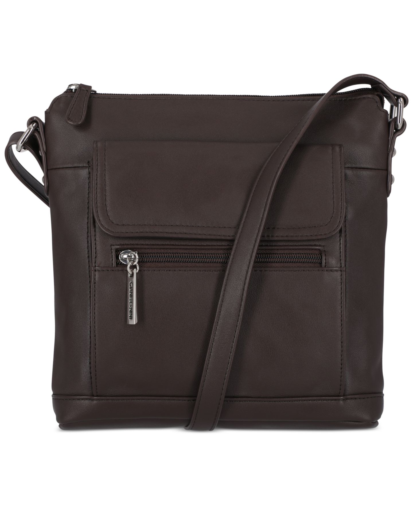 Женская сумка Giani Bernini Nappa Leather Venice Crossbody, цвет: Шоколадный — фото 1