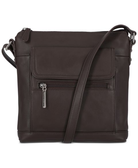 Женская сумка Giani Bernini Nappa Leather Venice Crossbody, цвет: Шоколадный
