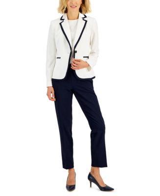 Le Suit Two-Tone Pants Suit, Regular and Petite Sizes - Macy's