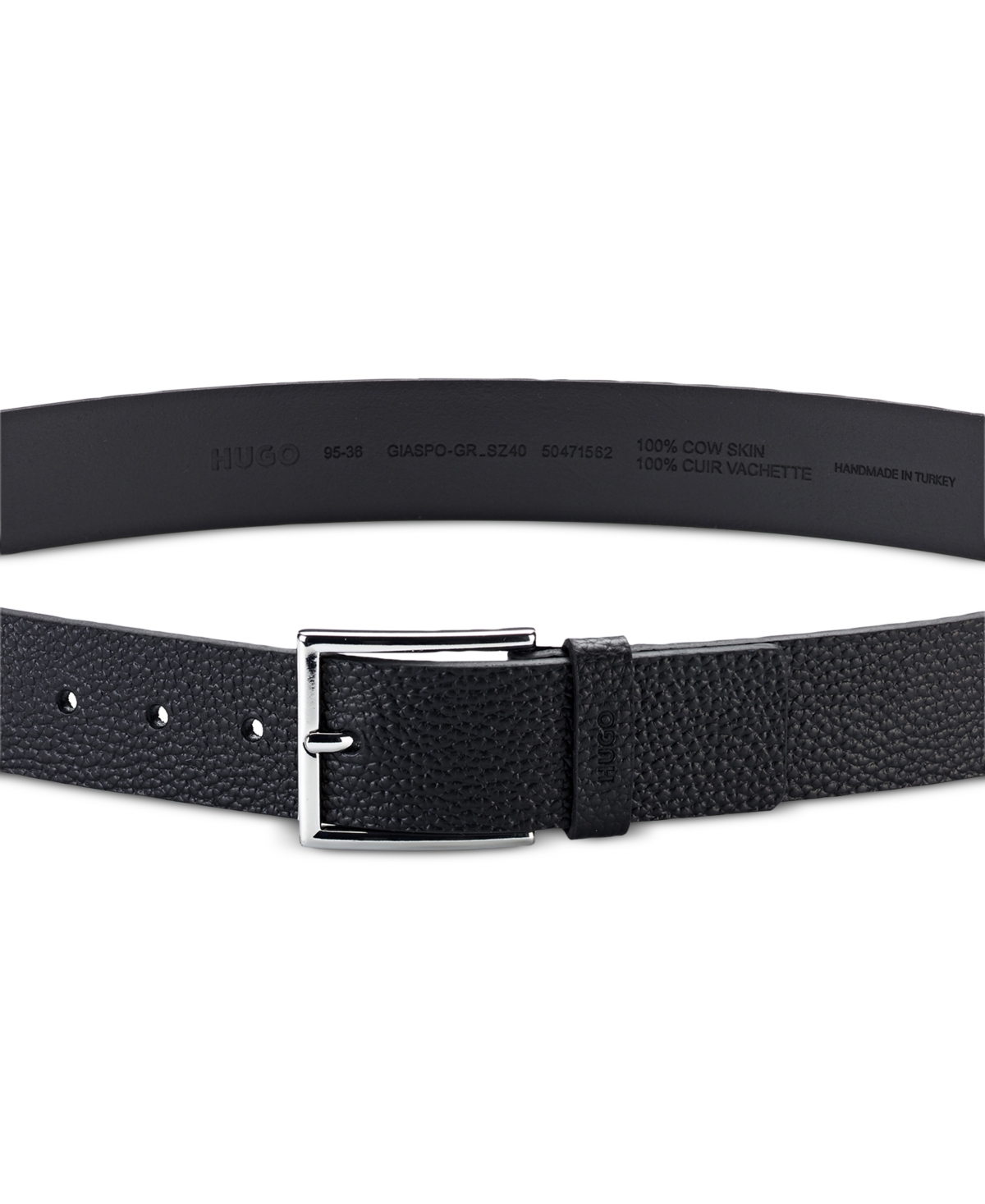 Hugo by Hugo Boss Men's Giaspo Pebbled Leather Belt