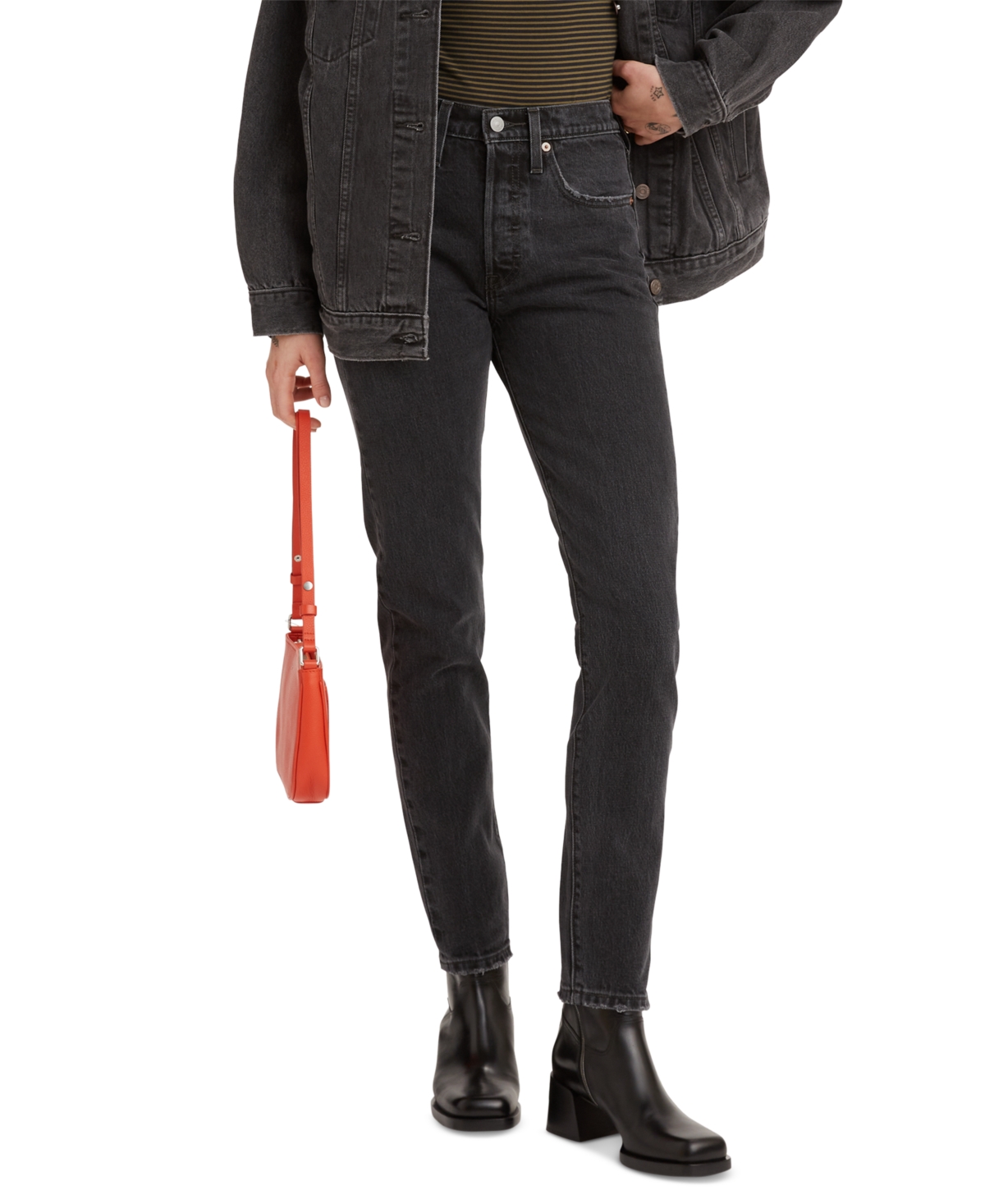 Shop Levi's Women's 501 High Rise Skinny Jeans In Off Topic