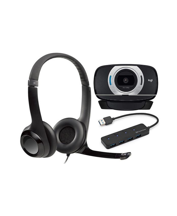 Logitech C615 Full Hd 1080P Webcam & H390 Usb Headset With Mic Macy