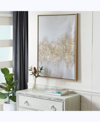 Metal Glam Abstract Framed Wall Art, 30" x 2" x 40"