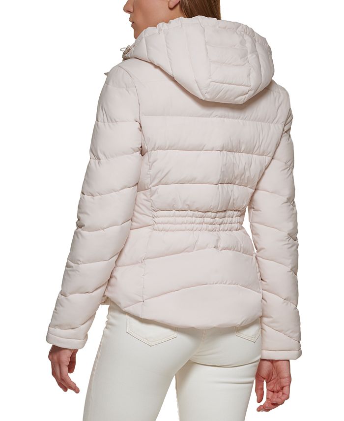 Calvin Klein Women's Hooded Stretch Packable Puffer Coat, Created for