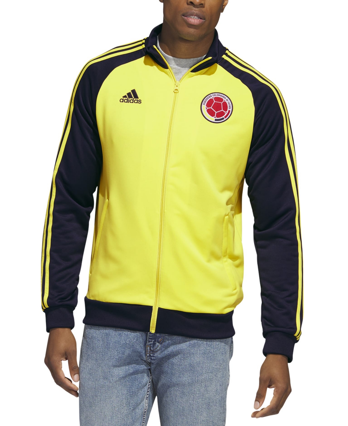 Adidas Originals Adidas Men's Columbia Track Jacket In Yellow