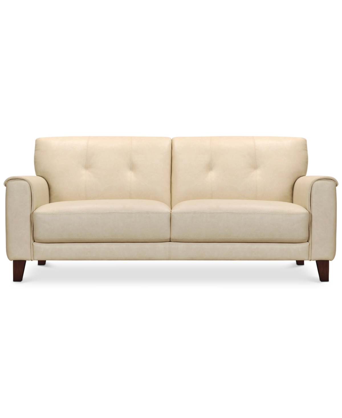 Ashlinn Tufted Pastel Leather Sofa, Created for Macy's