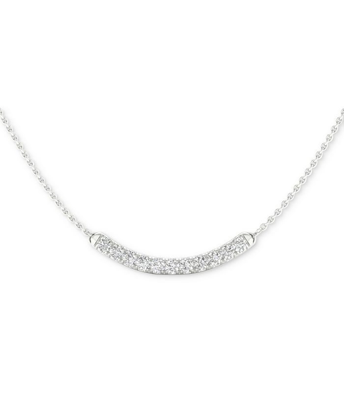 Forever Grown Diamonds LabCreated Diamond Curved Bar 18" Collar