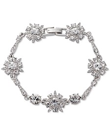 Silver-Tone Crystal Star Flex Bracelet