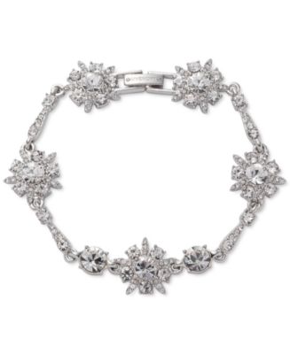 Givenchy Silver-Tone Crystal Star Flex Bracelet - Macy's