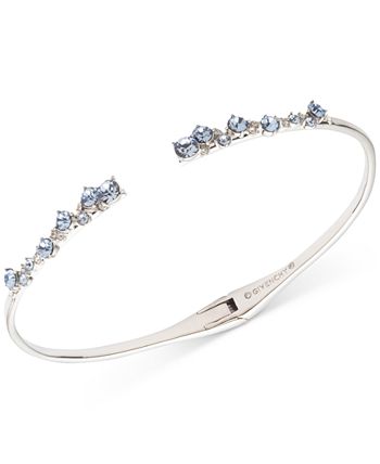 Givenchy Flower set Silver tone, adjustable bracelet, earrings.5