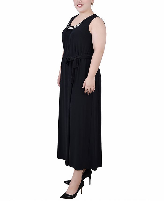 NY Collection Plus Size Ankle Length Sleeveless Dress - Macy's