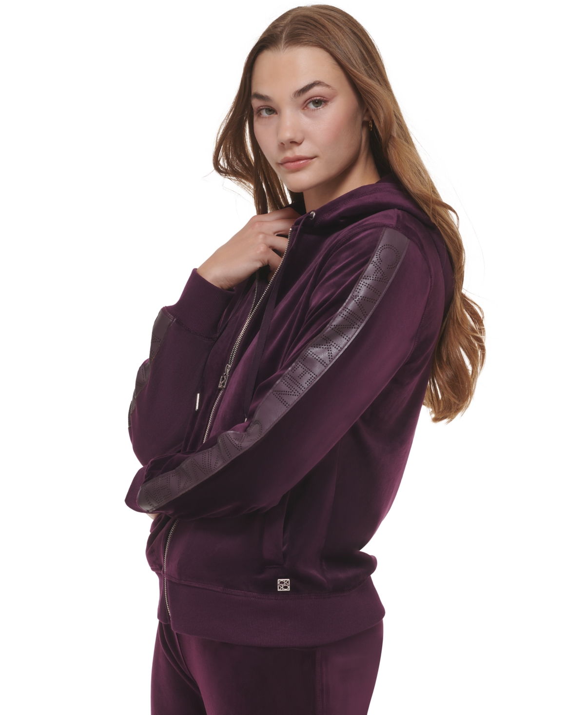 Calvin klein velour hoodie new arrivals