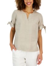 Macy's linen blouses store