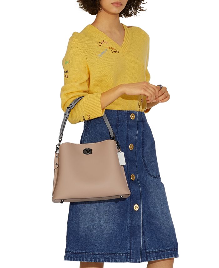 COACH Pebble Leather Willow Shoulder Bag with Convertible Straps Macy's