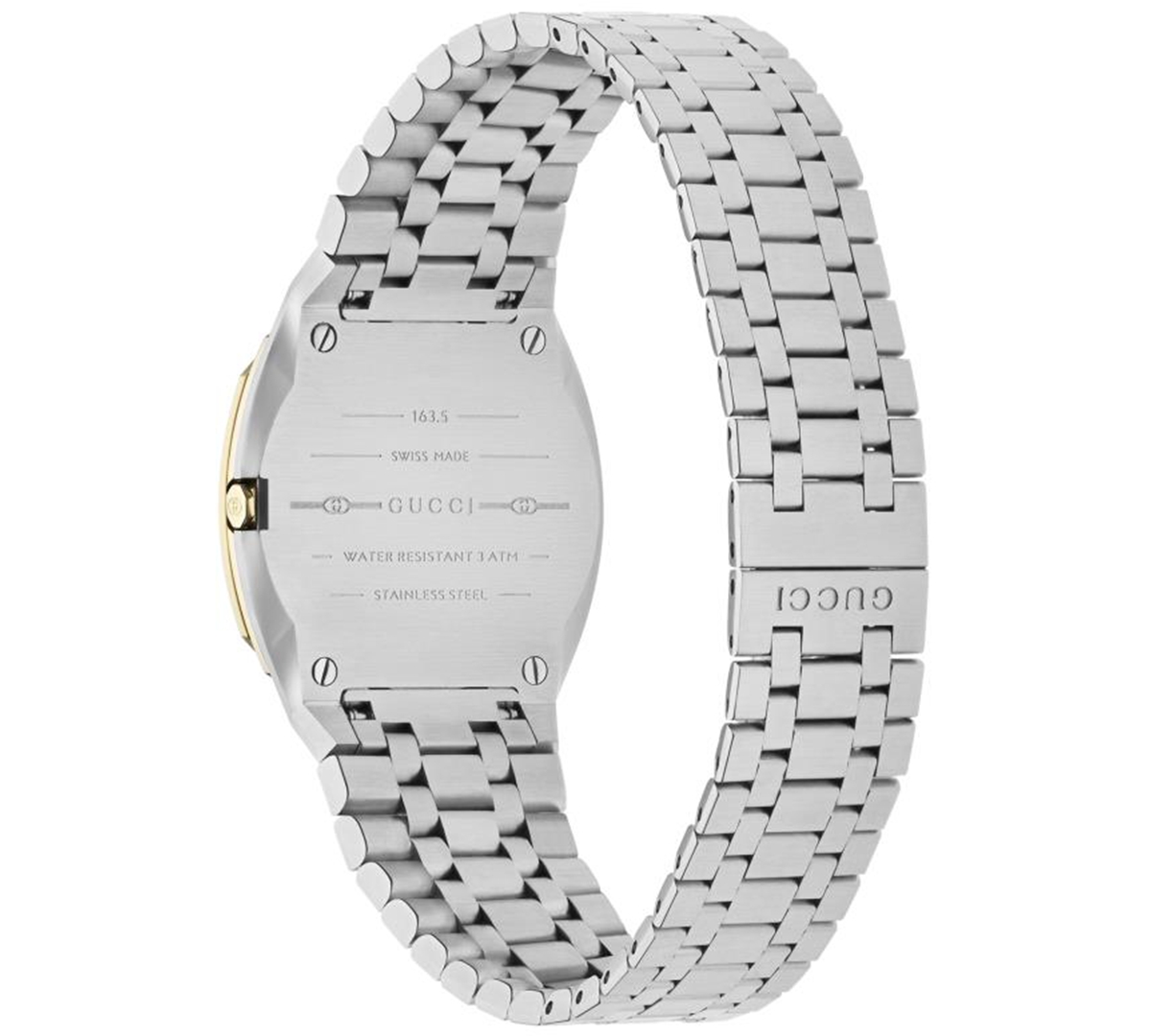 Shop Gucci Women's Swiss 25h Stainless Steel Bracelet Watch 30mm In Gold