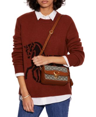 COACH Studio Signature Jacquard Shoulder Bag 19 - Macy's