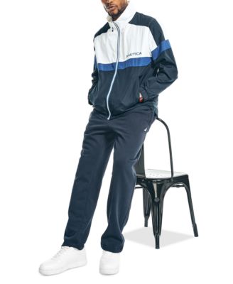 Nautica Men's Water-Resistant Colorblock Full Zip Track Jacket