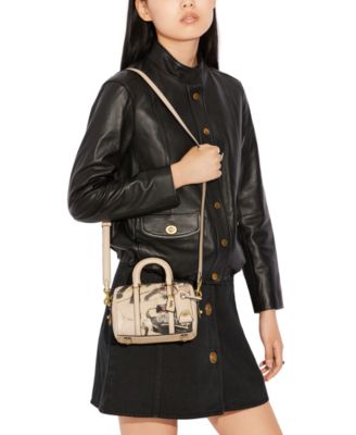 COACH Mint x Serf Ruby Printed Leather Satchel 18 with Crossbody