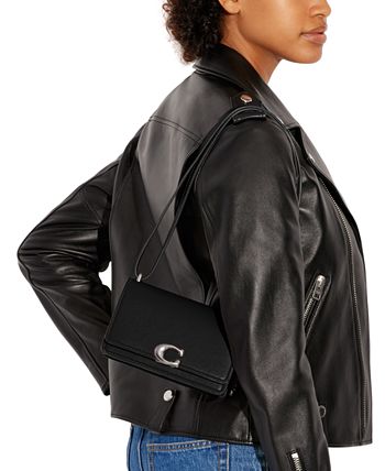 Coach Bandit Leather Shoulder Bag Black