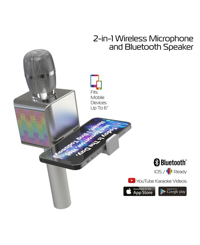 Tzumi CLOSEOUT! Pop Solo Glow Bluetooth Karaoke Mic with Smartphone