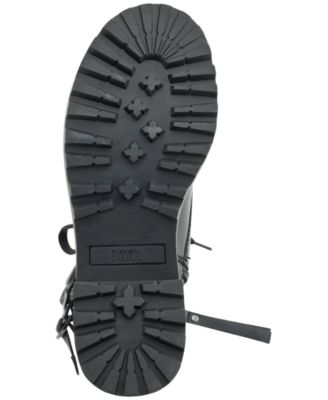 Women's Basia Buckled Quilted Lug Sole Combat Boots