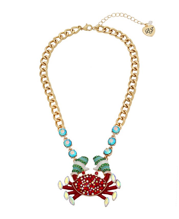 Betsey Johnson Crabby Pendant Necklace Macy s