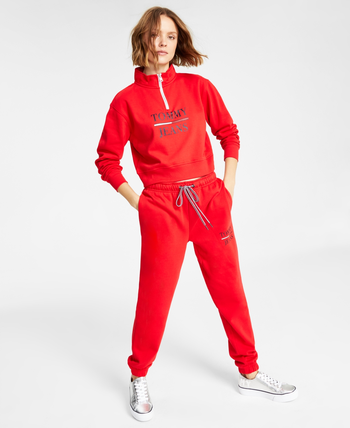 Tommy jeans deals half zip