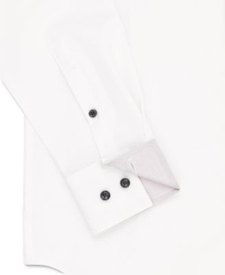 Men's Slim-Fit Solid Performance Stretch Cooling Comfort Dress Shirt