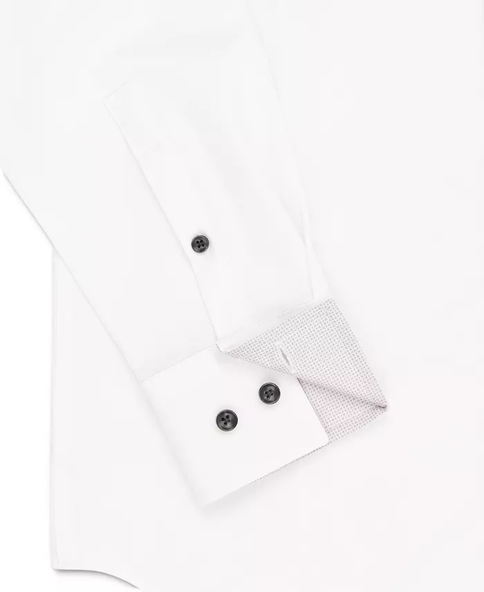 Men's Slim-Fit Solid Performance Stretch Cooling Comfort Dress Shirt - thumbnail 5