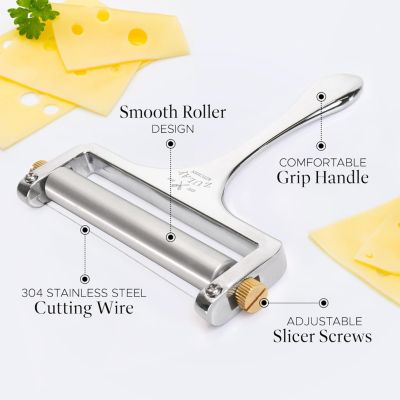 Heavy Duty Adjustable Cheese Slicer with 2 Extra Wires