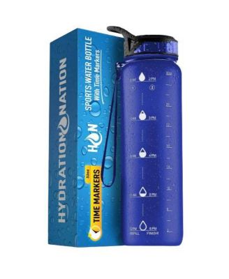 Hydration Nation Water Bottle With Time Marker 32oz