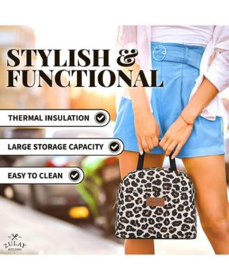 Insulated Tote Lunch Bag With Soft Padded Handles