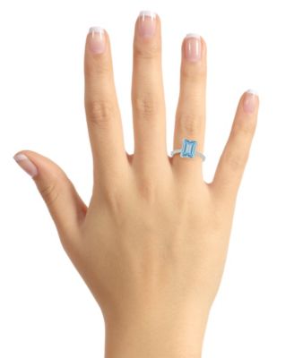 Women's Sky Blue Topaz (4-1/4 ct.t.w.) and Diamond (1/10 ct.t.w.) Ring in Sterling Silver