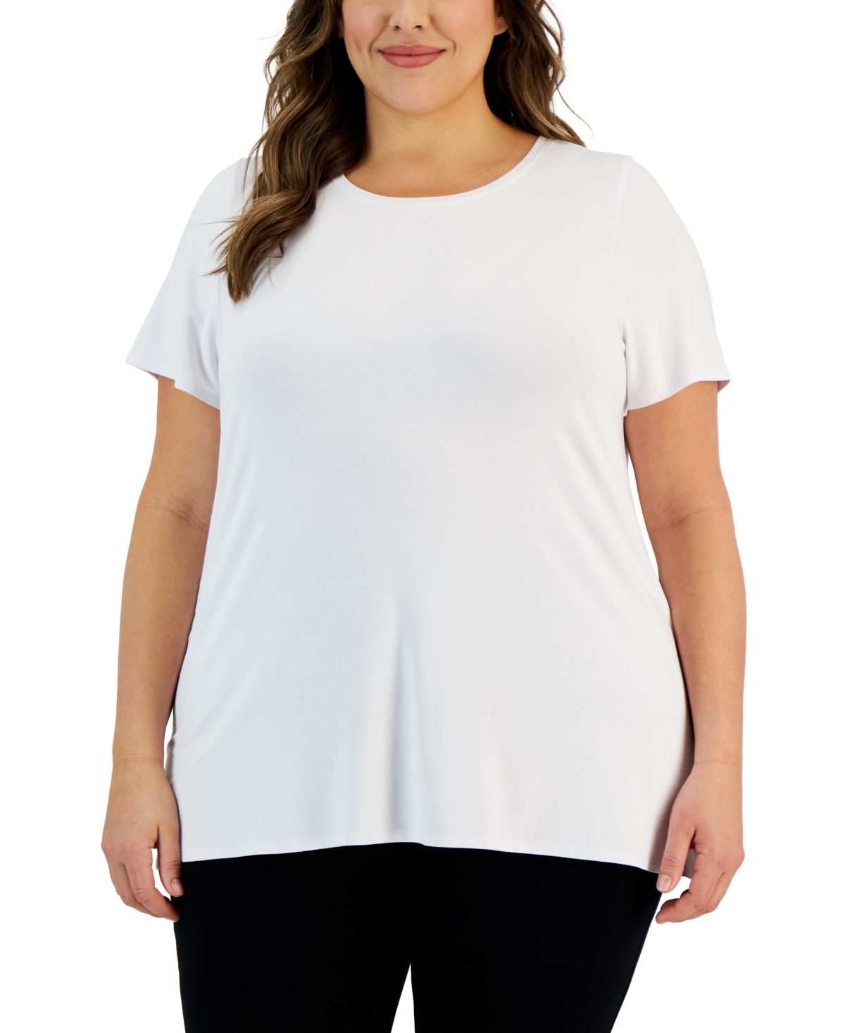 ALFANI PLUS SIZE KNIT TOP, CREATED FOR MACY'S